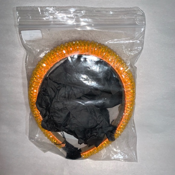 NWT hand beaded THEORY ButterscotchYellowHEADBAND main image 6